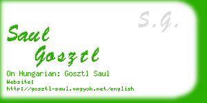 saul gosztl business card